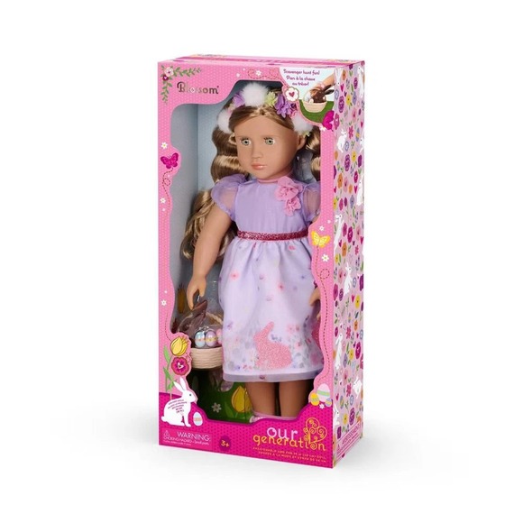 Our Generation Blossom Doll 18" Special Easter Limited Edition Bunny Basket Eggs - Picture 10 of 11